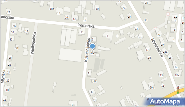 Pleszew, Kusocińskiego Janusza, 6a, mapa Pleszew