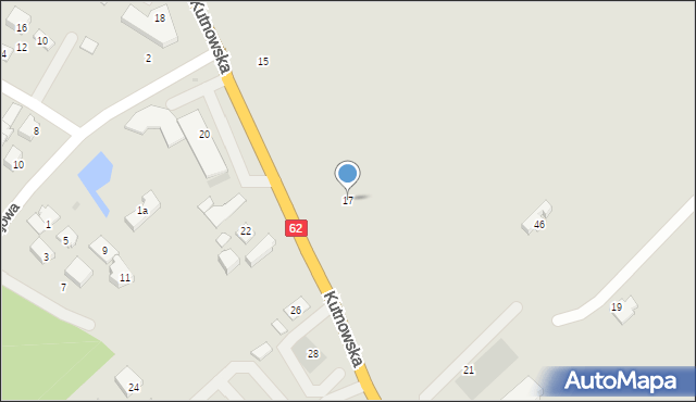 Płock, Kutnowska, 17, mapa Płock