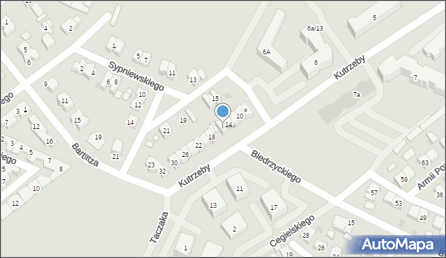 Pobiedziska, Kutrzeby Tadeusza, gen., 16, mapa Pobiedziska