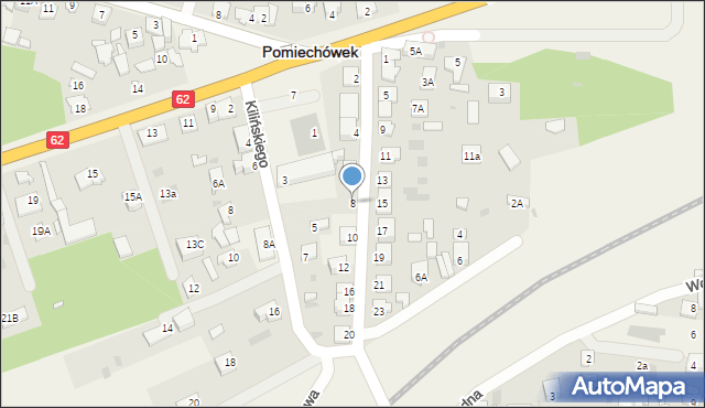 Pomiechówek, Kupiecka, 8, mapa Pomiechówek