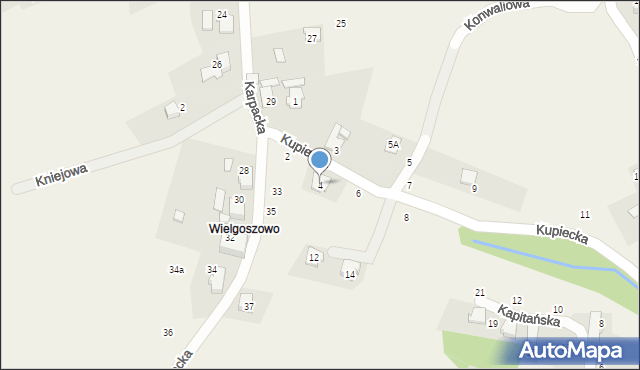 Porąbka, Kupiecka, 4, mapa Porąbka