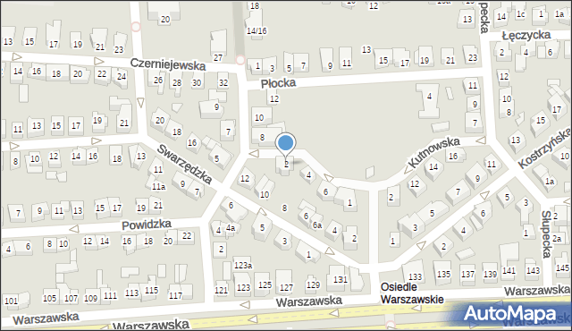 Poznań, Kutnowska, 2, mapa Poznania