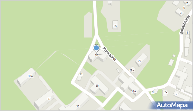 Prabuty, Kuracyjna, 30, mapa Prabuty