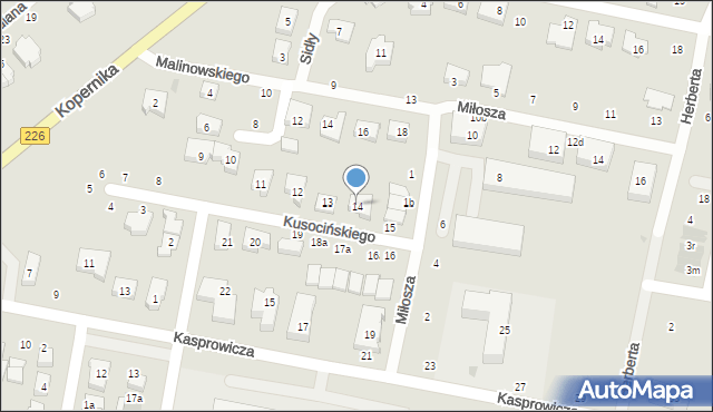 Pruszcz Gdański, Kusocińskiego Janusza, 14, mapa Pruszcz Gdański