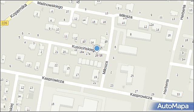 Pruszcz Gdański, Kusocińskiego Janusza, 16a, mapa Pruszcz Gdański