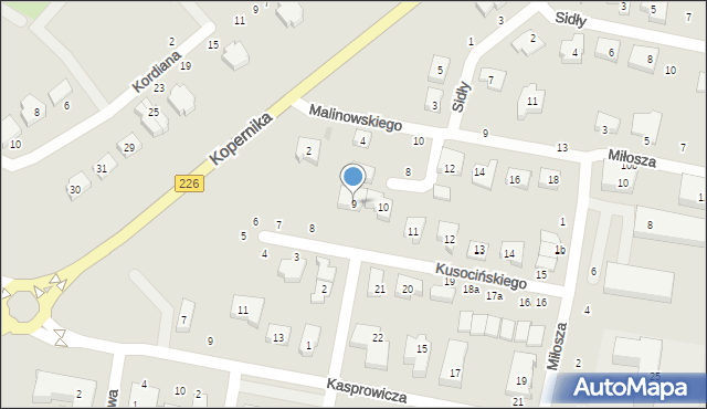 Pruszcz Gdański, Kusocińskiego Janusza, 9, mapa Pruszcz Gdański