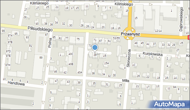 Przasnysz, Kurpiowska, 19, mapa Przasnysz