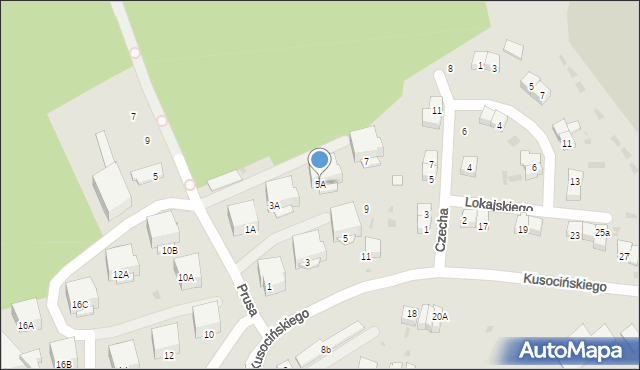 Puławy, Kusocińskiego Janusza, 5A, mapa Puław