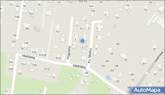 Radom, Ku Słońcu, 3, mapa Radomia