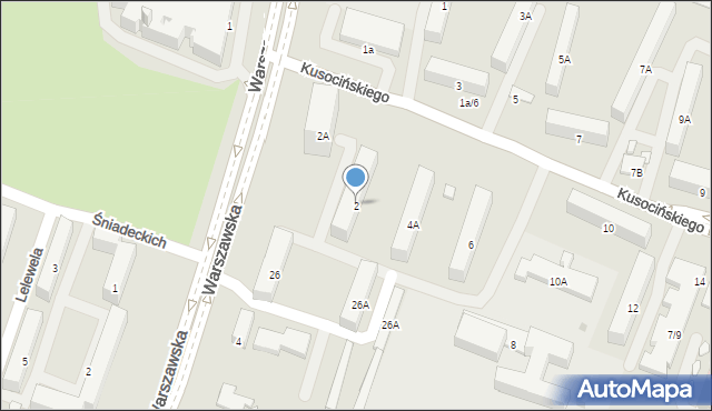 Radom, Kusocińskiego Janusza, 2, mapa Radomia