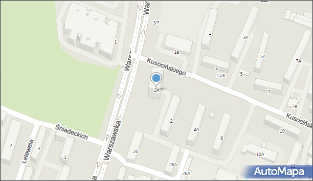 Radom, Kusocińskiego Janusza, 2A, mapa Radomia
