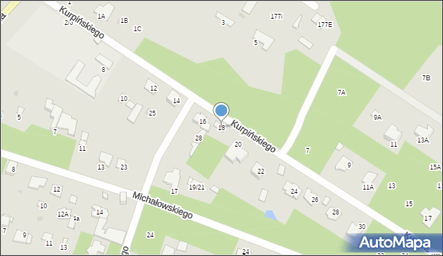 Radom, Kurpińskiego Karola, 18, mapa Radomia