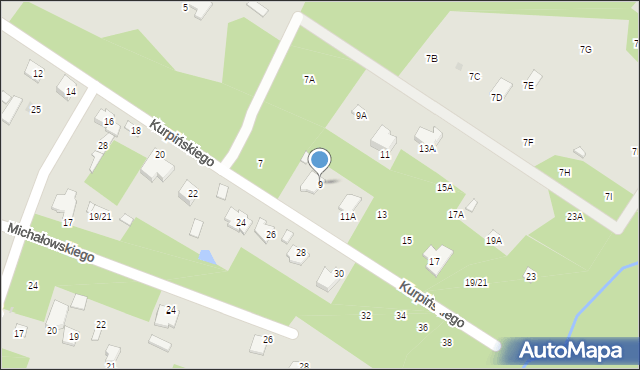 Radom, Kurpińskiego Karola, 9, mapa Radomia