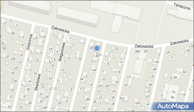 Radom, Kuśnierska, 2A, mapa Radomia