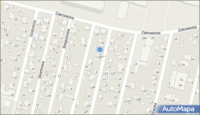 Radom, Kuśnierska, 4A, mapa Radomia