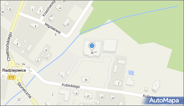 Radziejowice, Kubickiego, 3a, mapa Radziejowice