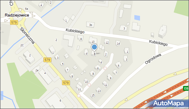 Radziejowice, Kubickiego, 6, mapa Radziejowice