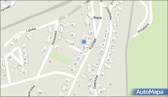 Radzionków, Kużaja Jana, 12, mapa Radzionków