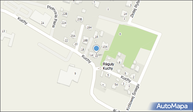 Reguły, Kuchy, 12, mapa Reguły