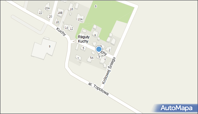 Reguły, Kuchy, 3, mapa Reguły