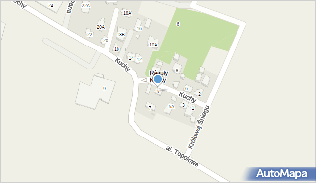 Reguły, Kuchy, 5, mapa Reguły