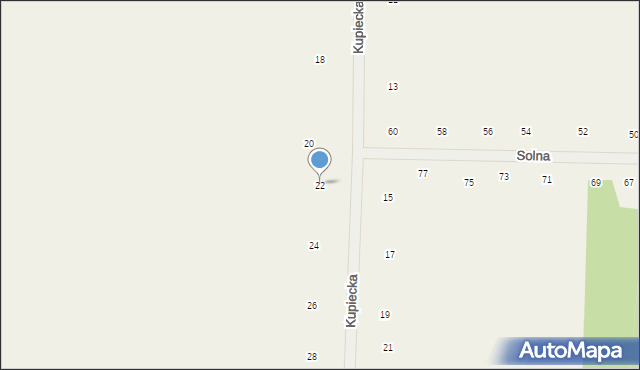 Różanka, Kupiecka, 22, mapa Różanka