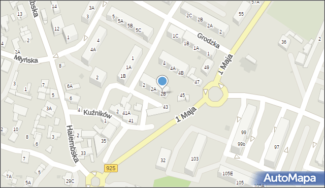 Ruda Śląska, Kukuczki Jerzego, 2B, mapa Rudy Śląskiej