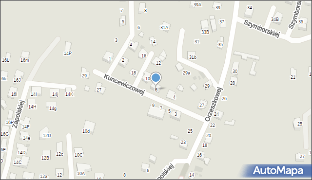 Ruda Śląska, Kuncewiczowej Marii, 6, mapa Rudy Śląskiej