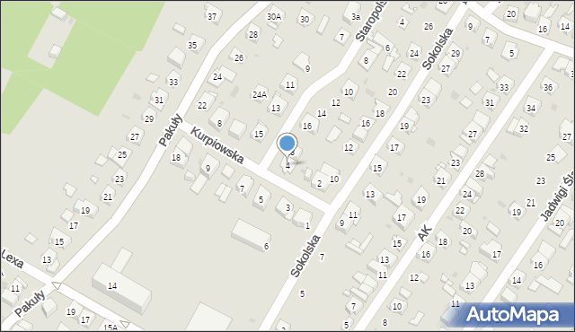 Ruda Śląska, Kurpiowska, 4, mapa Rudy Śląskiej