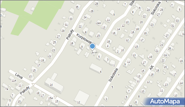 Ruda Śląska, Kurpiowska, 7, mapa Rudy Śląskiej