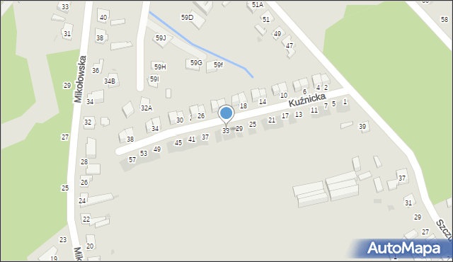 Ruda Śląska, Kuźnicka, 33, mapa Rudy Śląskiej