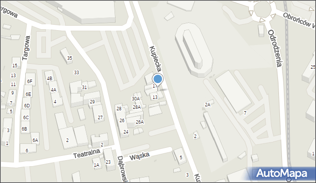 Ruda Śląska, Kupiecka, 15, mapa Rudy Śląskiej