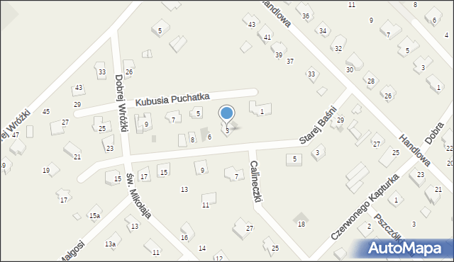 Rybienko Nowe, Kubusia Puchatka, 3, mapa Rybienko Nowe