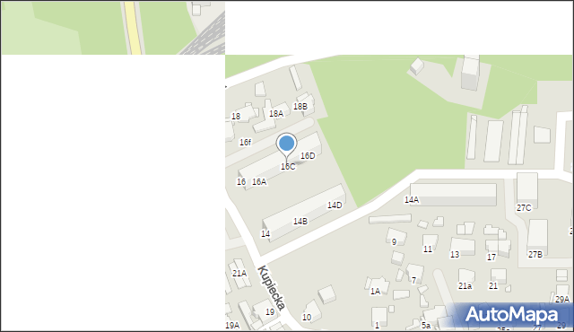 Rybnik, Kupiecka, 16C, mapa Rybnika