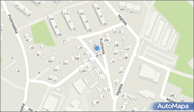 Rybnik, Kuźnicka, 16, mapa Rybnika