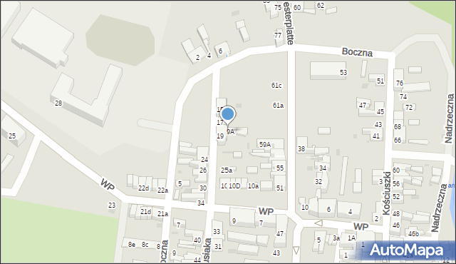 Rzepin, Kusiaka Stanisława, ks., 19A, mapa Rzepin