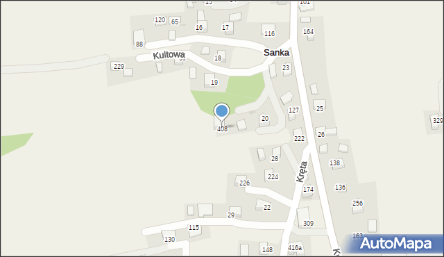 Sanka, Kultowa, 3, mapa Sanka