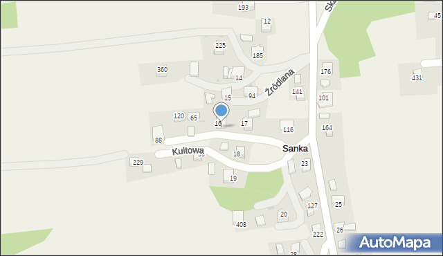 Sanka, Kultowa, 6, mapa Sanka