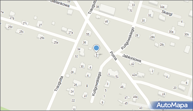 Serock, Kuligowskiego Franciszka, ks., 2, mapa Serock