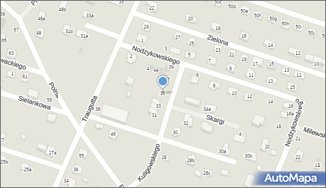 Serock, Kuligowskiego Franciszka, ks., 35, mapa Serock