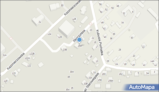 Siedlce, Kubusia Puchatka, 23A, mapa Siedlce