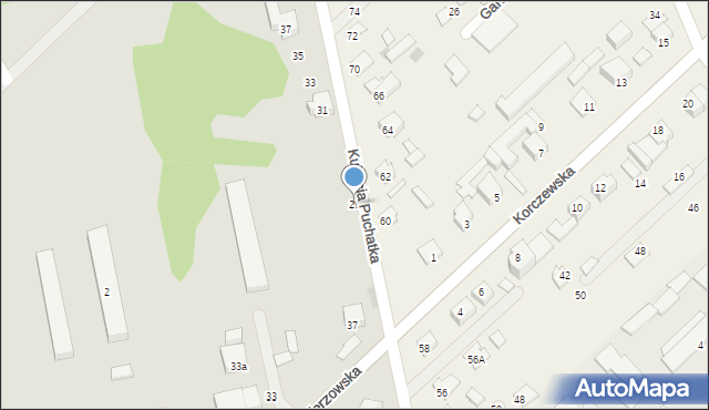 Siedlce, Kubusia Puchatka, 29, mapa Siedlce