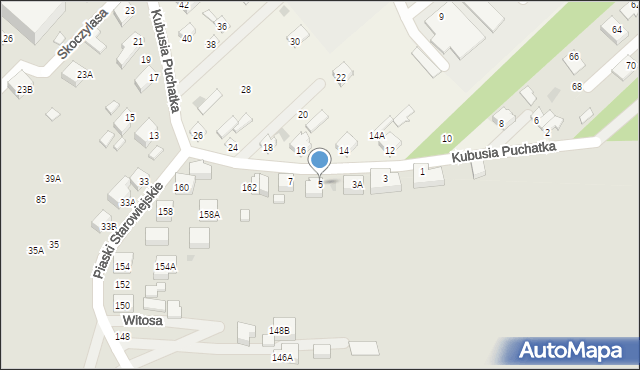 Siedlce, Kubusia Puchatka, 5, mapa Siedlce