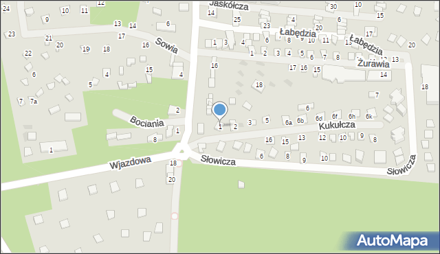 Sieraków, Kukułcza, 1, mapa Sieraków