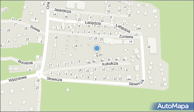 Sieraków, Kukułcza, 6, mapa Sieraków