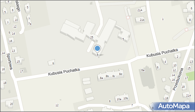 Sierakowice, Kubusia Puchatka, 7, mapa Sierakowice