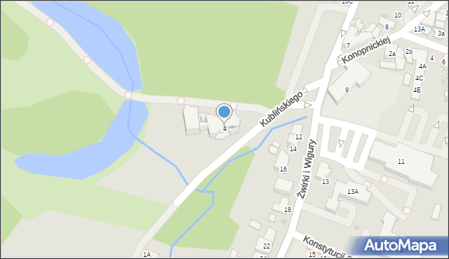 Skawina, Kublińskiego Marka, 4, mapa Skawina