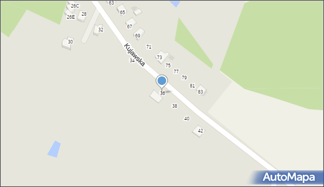 Skępe, Kujawska, 36, mapa Skępe