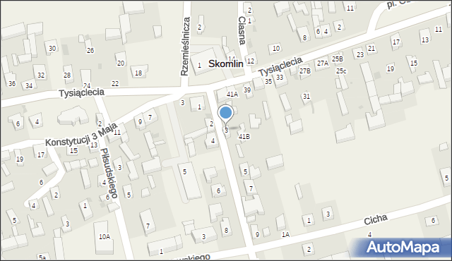Skomlin, Kukulskiego, 3, mapa Skomlin