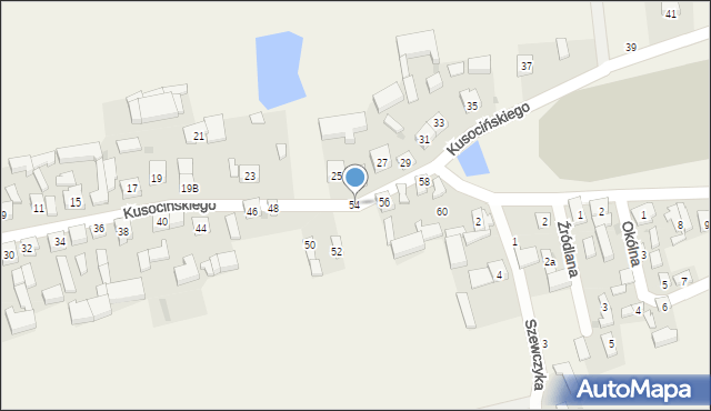 Skomlin, Kusocińskiego Janusza, 54, mapa Skomlin